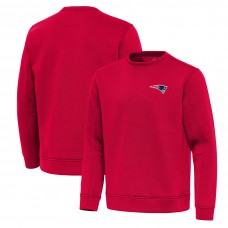 New England Patriots Antigua Red Relevant Lightweight Pullover Sweatshirt