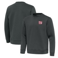 New York Giants Antigua Pewter Relevant Lightweight Pullover Sweatshirt
