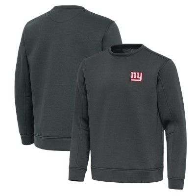 New York Giants Antigua Pewter Relevant Lightweight Pullover Sweatshirt