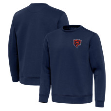 Свитшот Chicago Bears Antigua Navy Relevant Lightweight Pullover Свитшот Chicago Bears Antigua Navy Relevant Lightweight Pullover