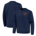 Свитшот Chicago Bears Antigua Navy Relevant Lightweight Pullover Свитшот Chicago Bears Antigua Navy Relevant Lightweight Pullover