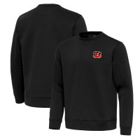 Cincinnati Bengals Antigua Black Relevant Lightweight Pullover Sweatshirt