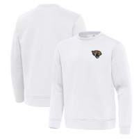Jacksonville Jaguars Antigua White Relevant Lightweight Pullover Sweatshirt
