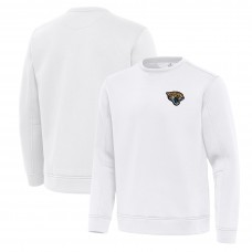 Jacksonville Jaguars Antigua White Relevant Lightweight Pullover Sweatshirt