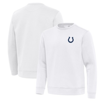 Indianapolis Colts Antigua White Relevant Lightweight Pullover Sweatshirt