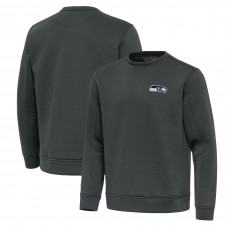 Seattle Seahawks Antigua Pewter Relevant Lightweight Pullover Sweatshirt