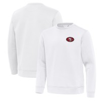 San Francisco 49ers Antigua White Relevant Lightweight Pullover Sweatshirt