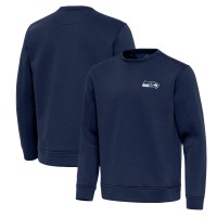 Seattle Seahawks Antigua Navy Relevant Lightweight Pullover Sweatshirt