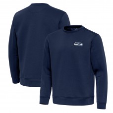 Seattle Seahawks Antigua Navy Relevant Lightweight Pullover Sweatshirt