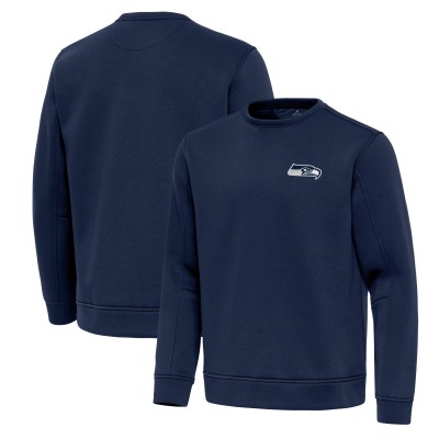 Seattle Seahawks Antigua Navy Relevant Lightweight Pullover Sweatshirt