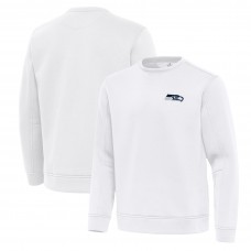 Seattle Seahawks Antigua White Relevant Lightweight Pullover Sweatshirt