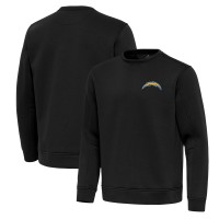 Los Angeles Chargers Antigua Black Relevant Lightweight Pullover Sweatshirt
