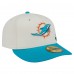 Бейсболка Miami Dolphins New Era Cream/Aqua Tonal Floral 59FIFTY