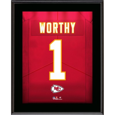 Xavier Worthy Kansas City Chiefs Authentic 10.5 x 13 Jersey Number Sublimated Player Plaque