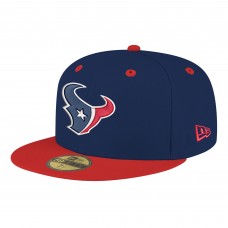 Бейсболка Houston Texans New Era Navy/Red Flipside Two-Tone 59FIFTY