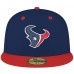 Бейсболка Houston Texans New Era Navy/Red Flipside Two-Tone 59FIFTY