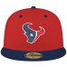 Бейсболка Houston Texans New Era Red/Navy Flipside Two-Tone 59FIFTY