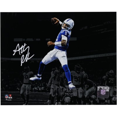 Anthony Richardson Indianapolis Colts Autographed Fanatics Authentic 8 x 10 Spike Celebration Spotlight Photograph