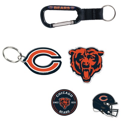 Chicago Bears WinCraft 5-Pack Key Ring and Fridge Magnet Set