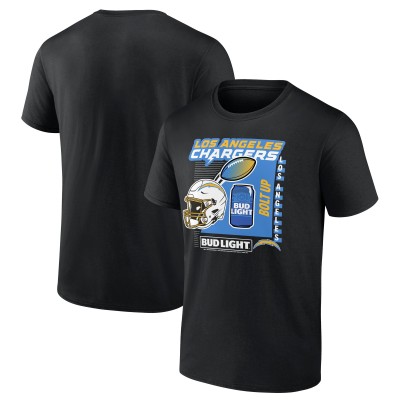 Los Angeles Chargers Black Bud Light T-Shirt