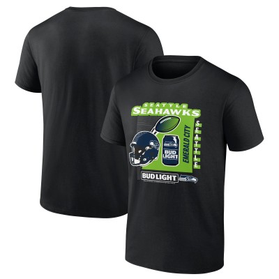 Seattle Seahawks Black Bud Light T-Shirt