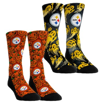 Unisex Pittsburgh Steelers Rock Em Socks Halloween Crew Socks 2-Pack Set