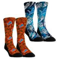 Unisex Detroit Lions Rock Em Socks Halloween Crew Socks 2-Pack Set