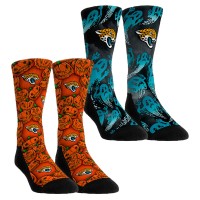 Unisex Jacksonville Jaguars Rock Em Socks Halloween Crew Socks 2-Pack Set