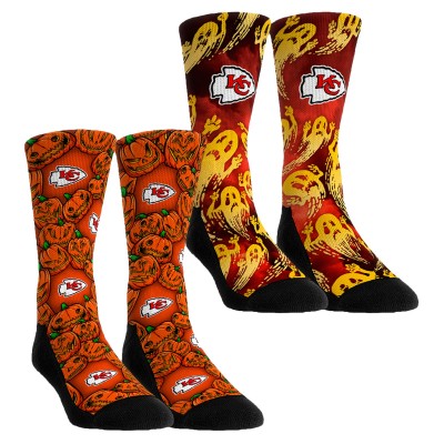 Unisex Kansas City Chiefs Rock Em Socks Halloween Crew Socks 2-Pack Set