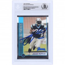 Julius Peppers Carolina Panthers Autographed 2002 Bowman #144 Beckett Fanatics Witnessed Authenticated Rookie Card