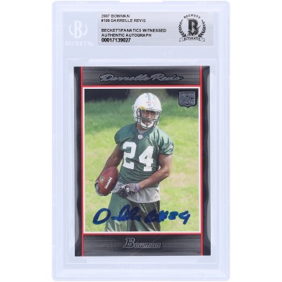 Darrelle Revis New York Jets Autographed 2007 Bowman #199 Beckett Fanatics Witnessed Authenticated Rookie Card