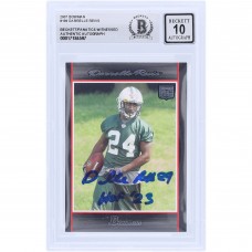 Darrelle Revis New York Jets Autographed 2007 Bowman #199 Beckett Fanatics Witnessed Authenticated 10 Rookie Card with HOF 23 Inscription Darrelle Revis New York Jets Autographed 2007 Bowman #199 Beckett Fanatics Witnessed Authenticated 10 Rookie Card with HOF 23 Inscription
