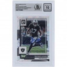 Davante Adams Las Vegas Raiders Autographed 2022 Panini Donruss Optic Wave #103 #/300 Beckett Fanatics Witnessed Authenticated 10 Card