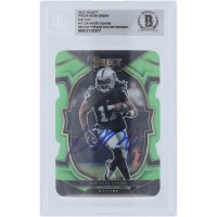 Davante Adams Las Vegas Raiders Autographed 2022 Panini Select Neon Green Prizm Die Cut #17 #/299 Beckett Fanatics Witnessed Authenticated Card