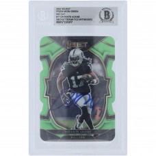 Davante Adams Las Vegas Raiders Autographed 2022 Panini Select Neon Green Prizm Die Cut #17 #/299 Beckett Fanatics Witnessed Authenticated Card