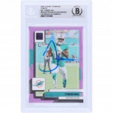 Tyreek Hill Miami Dolphins Autographed 2022 Panini Clearly Donruss Purple #31 #/175 Beckett Fanatics Witnessed Authenticated Card