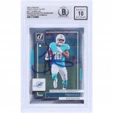 Tyreek Hill Miami Dolphins Autographed 2022 Panini Donruss Press Proof Silver #271 #/100 Beckett Fanatics Witnessed Authenticated 10 Card