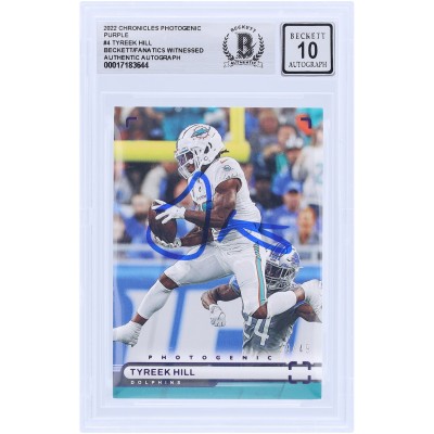 Tyreek Hill Miami Dolphins Autographed 2022 Panini Chronicles Photogenic Purple #PH-4 #/49 Beckett Fanatics Witnessed Authenticated 10 Card