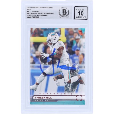 Tyreek Hill Miami Dolphins Autographed 2022 Panini Chronicles Photogenic Red #PH-4 #/199 Beckett Fanatics Witnessed Authenticated 10 Card