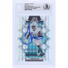 Tyreek Hill Miami Dolphins Autographed 2023 Panini Mosaic Mosaic Silver #144 Beckett Fanatics Witnessed Authenticated Card