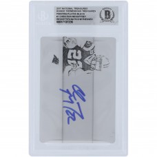 Christian McCaffrey Carolina Panthers Autographed 2017 Panini National Treasures Rookie Tremendous Treasures Black Printing Plate #1 #1/1 Beckett Fanatics Witnessed Authenticated Rookie Card