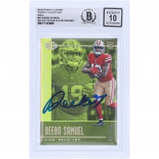 Deebo Samuel Sr San Francisco 49ers Autographed 2019 Panini Illusions Trophy Collection Gold #99 #/399 Beckett Fanatics Witnessed Authenticated 10 Rookie Card