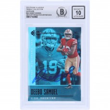 Deebo Samuel Sr San Francisco 49ers Autographed 2019 Panini Illusions Trophy Collection Sapphire #99 Beckett Fanatics Witnessed Authenticated 10 Rookie Card