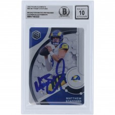 Matthew Stafford Los Angeles Rams Autographed 2022 Panini Elements #69 #/199 Beckett Fanatics Witnessed Authenticated 10 Card Matthew Stafford Los Angeles Rams Autographed 2022 Panini Elements #69 #/199 Beckett Fanatics Witnessed Authenticated 10 Card