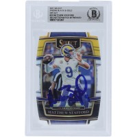 Matthew Stafford Los Angeles Rams Autographed 2021 Panini Select Black & Gold Prizm Die Cut #20 Beckett Fanatics Witnessed Authenticated Card