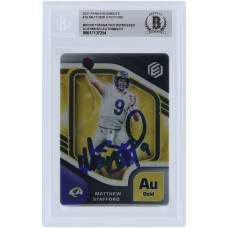 Matthew Stafford Los Angeles Rams Autographed 2021 Panini Elements #19 #/250 Beckett Fanatics Witnessed Authenticated Card Matthew Stafford Los Angeles Rams Autographed 2021 Panini Elements #19 #/250 Beckett Fanatics Witnessed Authenticated Card