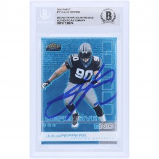 Julius Peppers Carolina Panthers Autographed 2002 Topps Finest #77 Beckett Fanatics Witnessed Authenticated Rookie Card