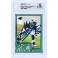 Julius Peppers Carolina Panthers Autographed 2002 Topps #359 Beckett Fanatics Witnessed Authenticated Rookie Card