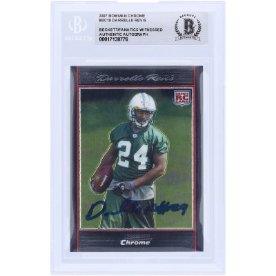 Darrelle Revis New York Jets Autographed 2007 Topps Chrome #BC10 Beckett Fanatics Witnessed Authenticated Rookie Card