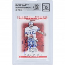 Roger Staubach Dallas Cowboys Autographed 2007 Topps Triple Threads #99 #/1449 Beckett Fanatics Witnessed Authenticated 10 Card